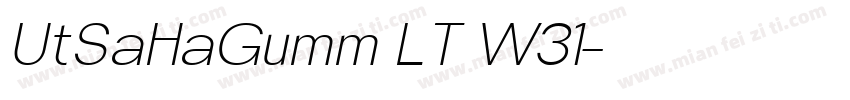 UtSaHaGumm LT W31字体转换